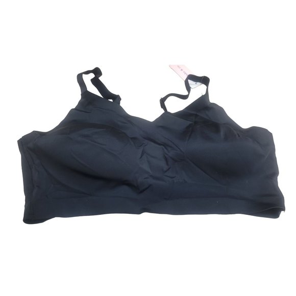 Women's Bonded Triangle Bralette - Blake & Co. Black 2X - Picture 1 of 6